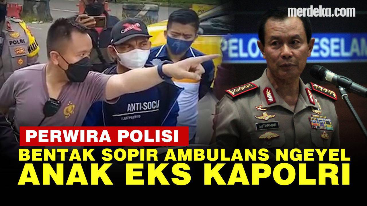 VIDEO: Sosok Perwira Polisi Dirangkul Sopir Ambulans Nakal Ternyata Anak Eks Kapolri