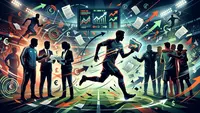 Ilustrasi bursa transfer, transfer pemain. (Bola.com/AI)