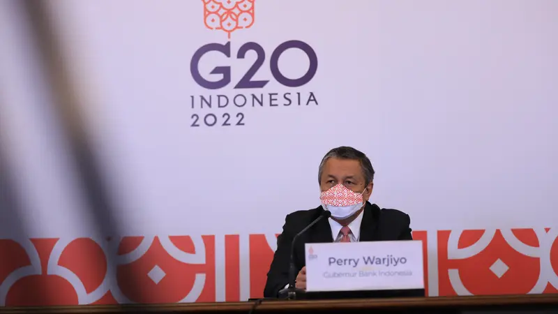 Gubernur Bank Indonesia Perry Warjiyo dalam Forum G20 di Bali