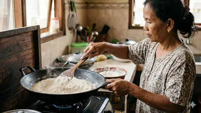 Cara Menyangrai Tepung Terigu untuk Kue Kering (Foto: Gemini AI)