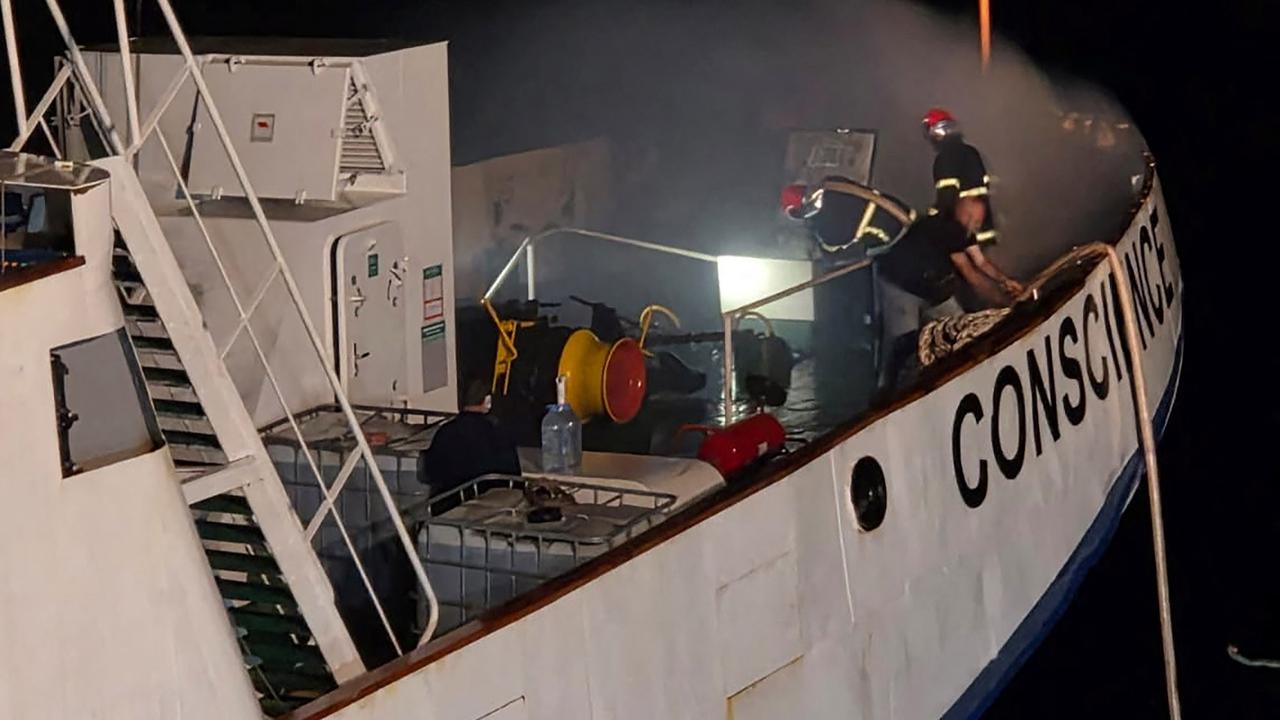 FOTO: Penampakan Kapal Bantuan Kemanusian Gaza yang Diserang Drone di Perairan  Internasional Malta