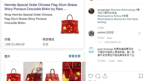 Hermes bag chinese flag best sale