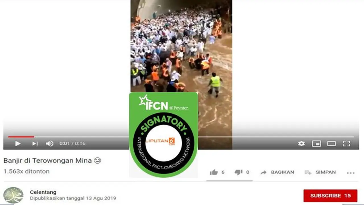 [Cek Fakta] Gambar Tangkapan Layar Video Banjir di Mina