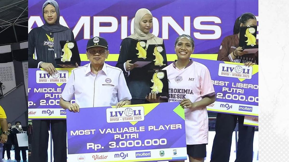 Juara Livoli Divisi Utama 2025, Petrokimia Gresik Raih 4 Penghargaan Individu