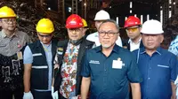 Menteri Perdagangan (Mendag) Zulkifli Hasan berkunjung ke PT Long Teng Iron and Steel Product di Kabupaten Tangerang, Kamis (12/1/2023). Mendag angkat bicara soal harga beras yang masih terpantau tinggi.