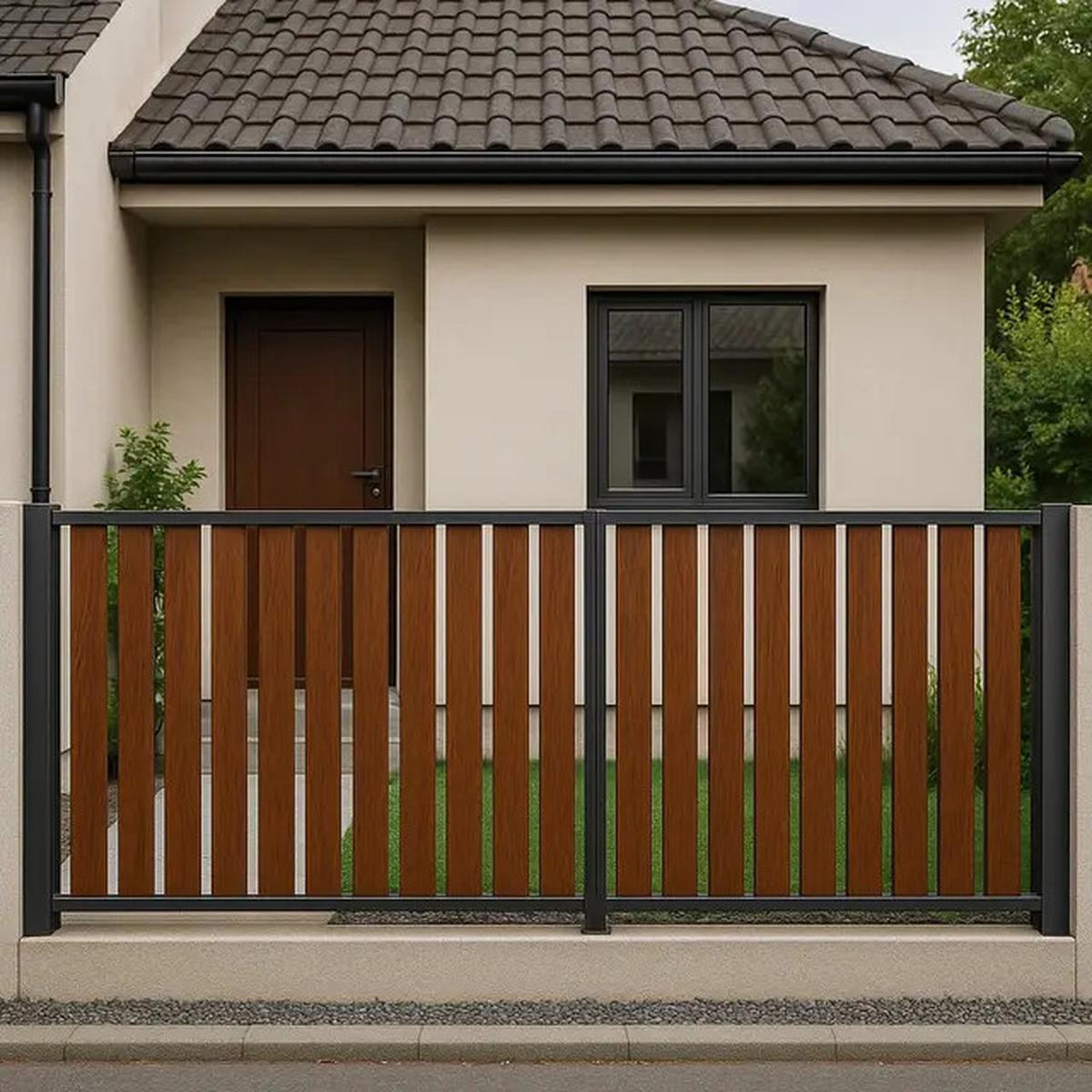 7 Model Pagar Rumah Minimalis Modern Perpaduan Kayu dan Besi, Bikin Fasad Makin Berkelas