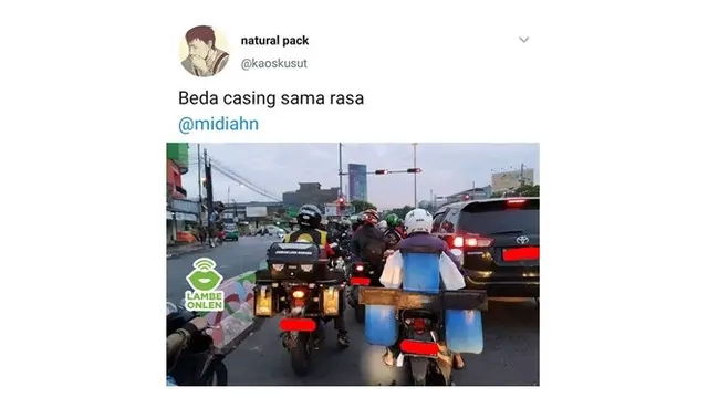 Momen Lucu Saat Pengendara Bertemu “Kembaran” Di Jalan Ini Bikin Ngakak