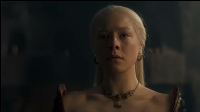 <p>Putri Rhaenyra Targaryen sebelum perang saudara Dance of the Dragons. Ia diperankan oleh Emma D'Arcy. Dok: YouTube/GameofThrones</p>