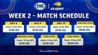 Jangan Ketinggalan, Live Streaming Grand Slam US Open Quarter Final di Vidio 6-13 September 2021. (Sumber : dok. vidio.com)