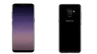 Gambar render Galaxy A (2018) menggunakan desain Infinity Display seperti milik Galaxy S8 (Sumber: GSM Arena)