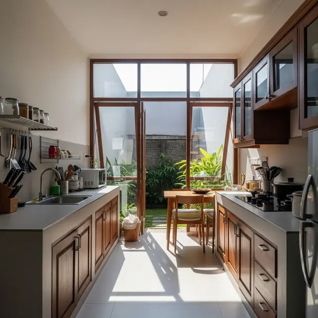 6 Desain Dapur Sempit Memanjang di Belakang Rumah agar Tidak Terasa Sumpek