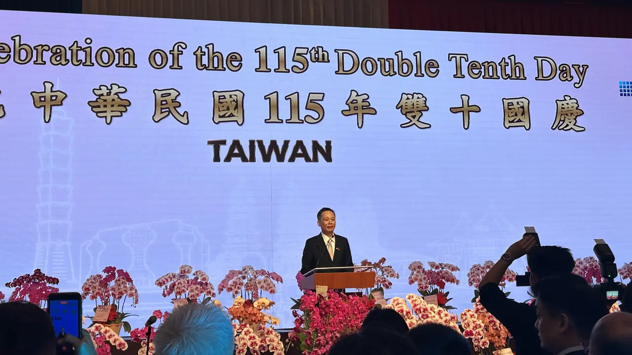 Kepala Kantor Dagang dan Ekonomi Taipei di Jakarta (TETO) Bruce Hung di Acara National Day Taiwan Rabu (7/10/2026) (Dok: Liputan6/Nasywa Fakhirah)