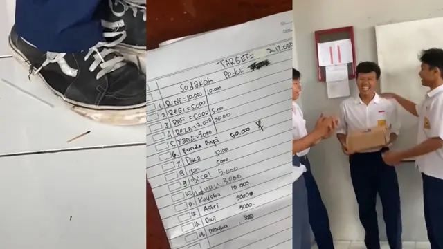 Viral Anak SMP Patungan Beli Sepatu Teman yang Jebol, Banjir Pujian Warganet (Sumber: Twitter/akuluka)