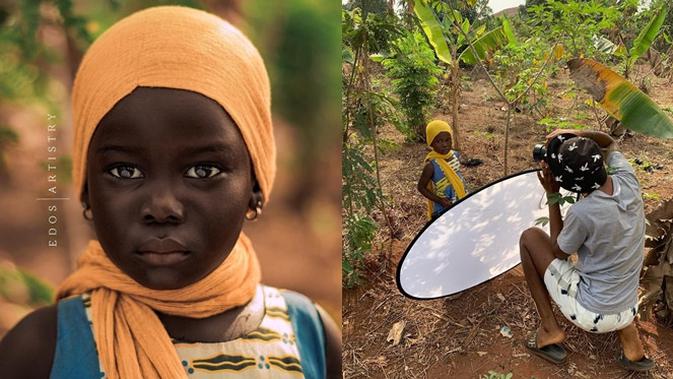 6 Behind The Scene Pemotretan Anak di Afrika Ini Bikin Takjub (sumber: Instagram/edos_artistry)
