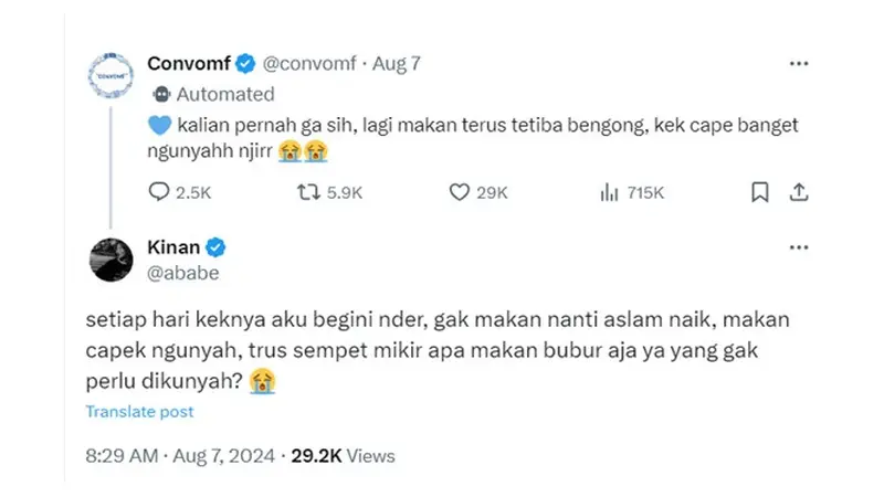 6 Curhatan Netizen Capek Kunyah Makanan Ini Bikin Ngakak, Kocak Banget