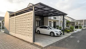 7 Model Carport untuk Rumah Type 36 dengan Dinding Roster, Padukan Fungsi dan Estetika