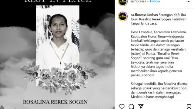Guru Asal NTT yang Gugur Ditembak KKB di Yahukimo Papua Disebut Soosok Berdedikasi Tinggi pada Pendidikan