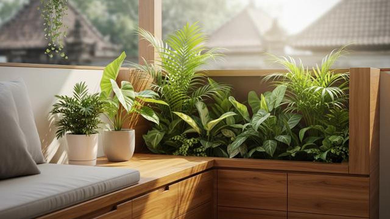 Teras dengan Planter Bench Multifungsi/Ide Desain Teras Kecil Bisa Buat tempat Jemur Tanaman (Sumber: gemini.com)