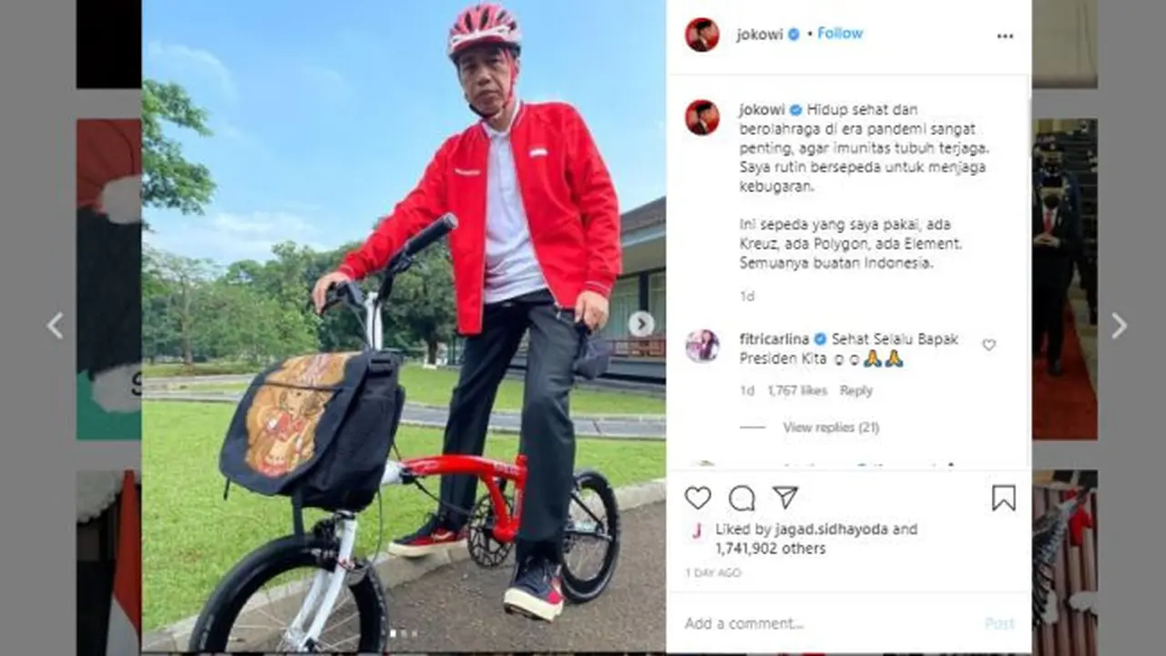 Jokowi dengan sepeda Kreuz buatan Bandung