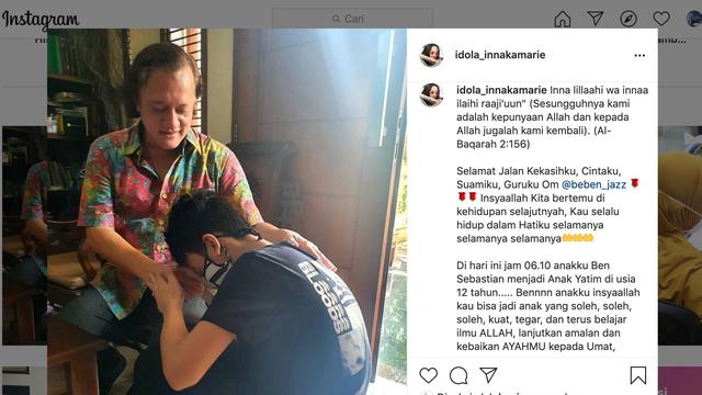 Unggahan Inna Kamarie tentang Beben Jazz. (Foto: Instagram @idola_innakamarie)