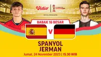 Jadwal Siaran Langsung Piala Dunia U17 Spanyol vs Jerman di Vidio (Sumber: dok .vidio.com)