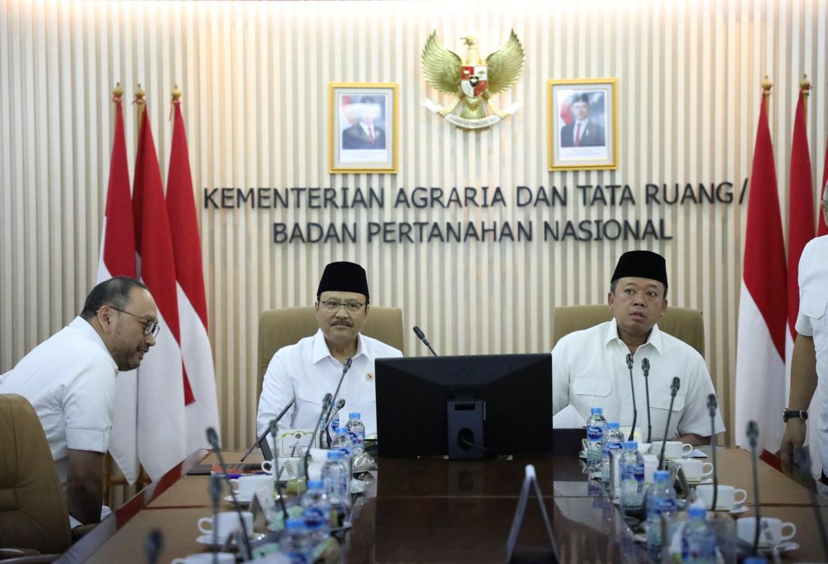 Gus Ipul dan Nusron Wahid Bertemu Bahas Percepatan Sertifikasi Lahan untuk Sekolah Rakyat