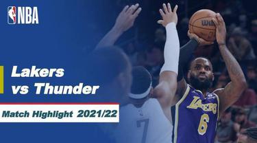 Berita video highlights NBA, pertandingan LA Lakers melawan Oklahoma City Thunder dalam lanjutan NBA 2021/2022, Sabtu (11/12/2021) WIB.