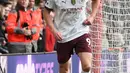 Gol Erling Haaland pada menit ke-71 menggandakan keunggulan sekaligus memastikan kemenangan Manchester City atas Nottingham Forest. (AP Photo/Rui Vieira)