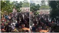 Beredar video di Pantai Batu Karas dipadati ribuan pengunjung, viral di media sosial. (Sumber: Twitter/@MurtadhaOne1)