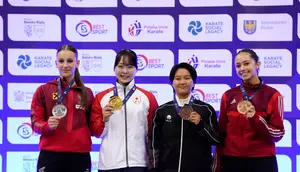 Karateka Indonesia Zaskia Putri Salurante Raih Perunggu Kejuaraan Dunia Karate Junior 2026