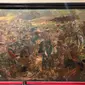 Lukisan "Pertempuran antara Sultan Agung dan J. P. Coen" karya  S. Sudjojono yang dipajang di Museum Sejarah Jakarta. (dok. liputan6.com/Novi Thedora)