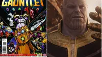 Thanos versi komik Infinity Gauntlet dan film Avengers: Infinity War (Marve.com/ IMDb - Marvel Studios)