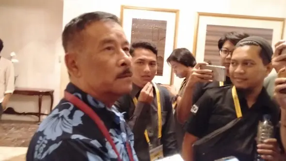 Manajer Persib Bandung, Umuh Muchtar di Kongres PSSI, di Hotel Shangri-La, Jakarta, Sabtu (2/11/2019). (Cakrayuri Nuralam)