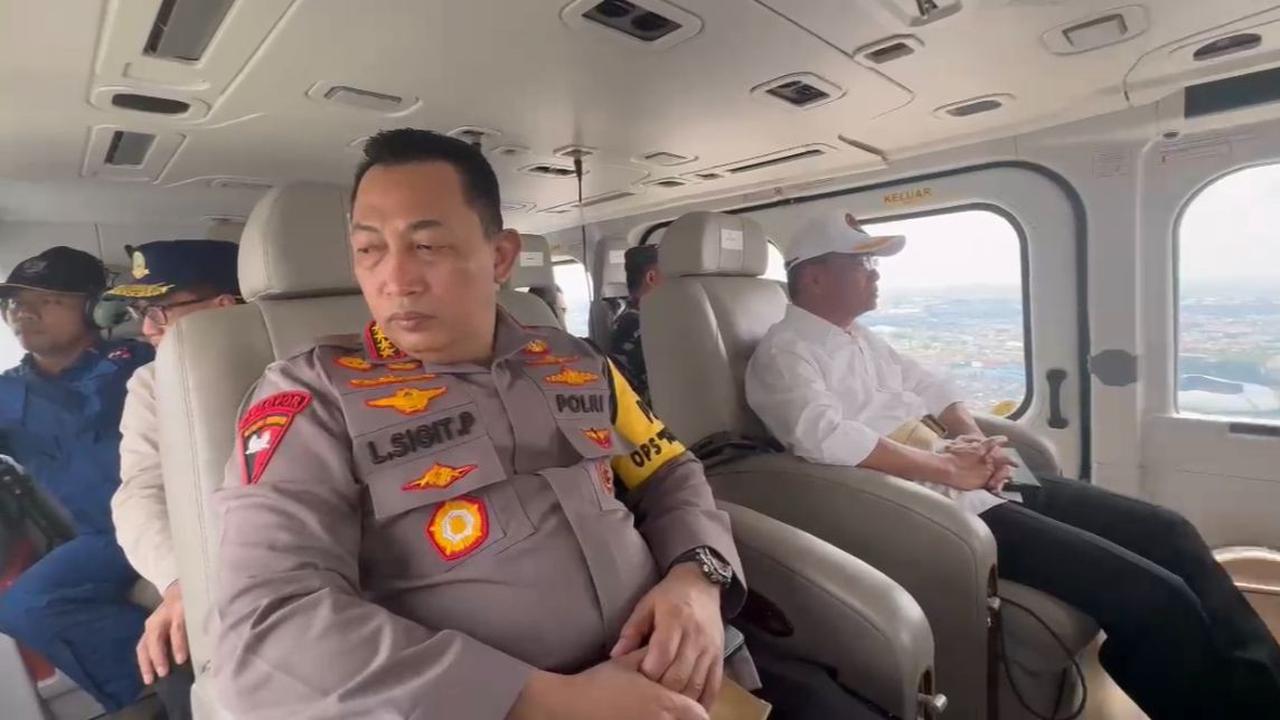 Kapolri dan Panglima TNI Pantau Arus Balik Lebaran 2024 dari Udara