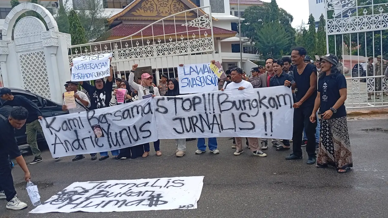 Peringatan Hari Pers Internasional di Batam. (Liputan6.com/Ajang Nurdin)