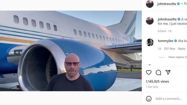 Unggahan John Travolta. (Instagram/ johntravolta)