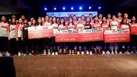 Puluhan pebulu tangkis muda diguyur bonus oleh PB Djarum usai menunjukkan performa berkilau sepanjang 2019 di berbagai turnamen bergengsi baik di level nasional hingga internasional. (foto: PB Djarum)