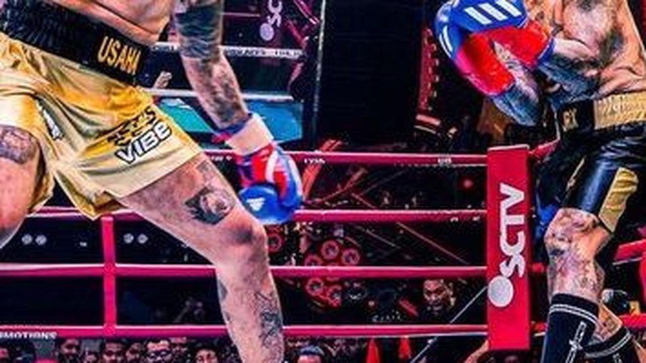 Bertarung Secara Gentle, 8 Foto Adu Tinju Jerink SID Melawan Uus di Atas Ring