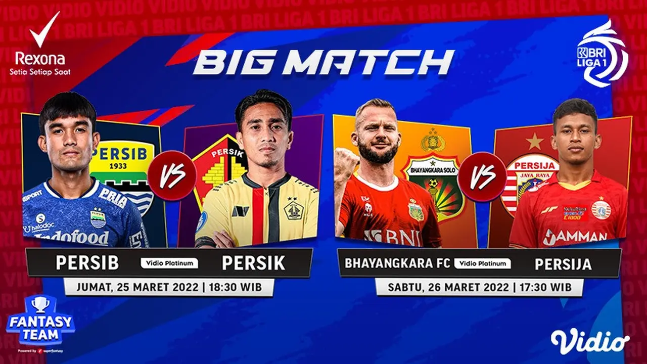 Live Streaming BRI Liga 1 : Persija Jakarta vs Bhayangkara FC