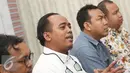 Komunitas Advokat Basuki- Djarot (Kotak Badja) menyampaikan keterangan terkait Buni Yani di Jakarta, Rabu (9/11). Kotak Badja menyatakan Buni Yani pantas dijadikan tersangka dan diproses secara hukum. (Liputan6.com/Immanuel Antonius) 