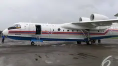 Penampakan pesawat dari Rusia yang ikut membantu pencarian AirAsia QZ8501, di Lanud Halim Perdanakusuma, Jakarta, Minggu (4/1/2015). (Liputan6.com/Andrian M Tunay)
