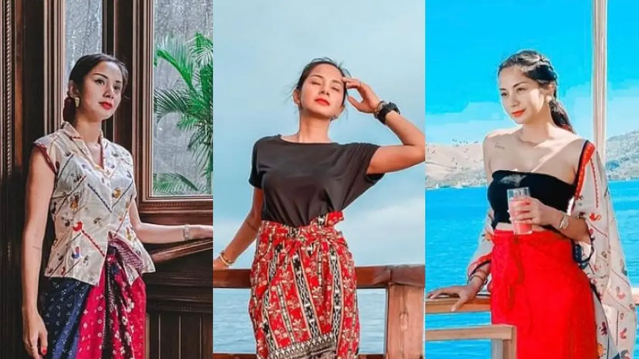 10 Potret Kirana Larasati Tampil Kekinian dan Modis dengan Kain Batik