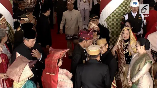 Presiden ke-5 RI Megawati Soekarnoputri dan Presiden ke-6 RI Susilo Bambang Yudhoyono atau SBY bertemu di Istana Kepresidenan saat peringatan HUT ke-72 RI