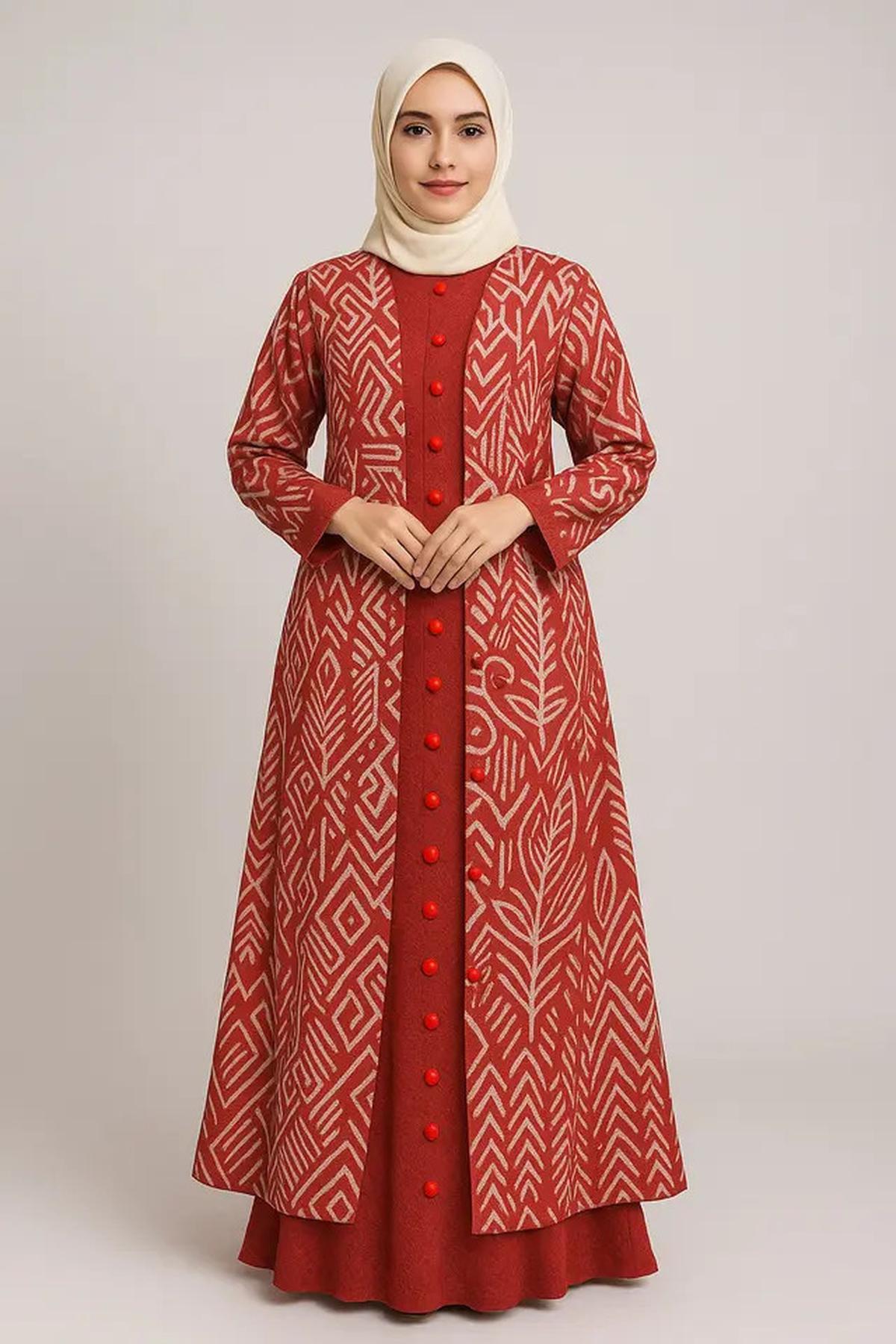 7 Model Gamis Brokat Kombinasi Outer Batik Panjang Tema 17 Agustus, Simpel dan Anggun di Perayaan HUT RI ke-80