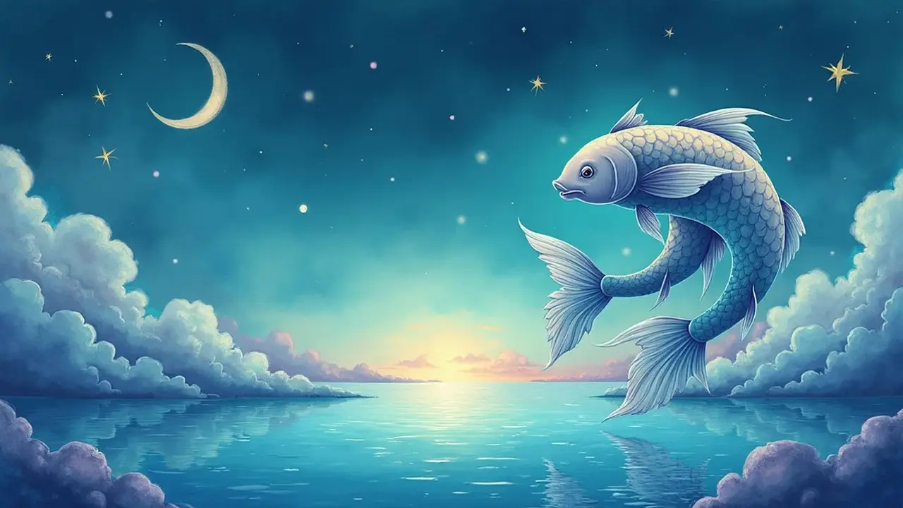 logo zodiak pisces (sumber: AI generated)