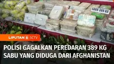 Ditresnarkoba Polda Metro Jaya menggagalkan peredaran 389 kg sabu-sabu asal Afghanistan di kawasan Cengkareng, Jakarta Barat. Ratusan kilogram sabu-sabu itu rencananya akan dibawa ke kawasan Sukabumi, Jawa Barat.