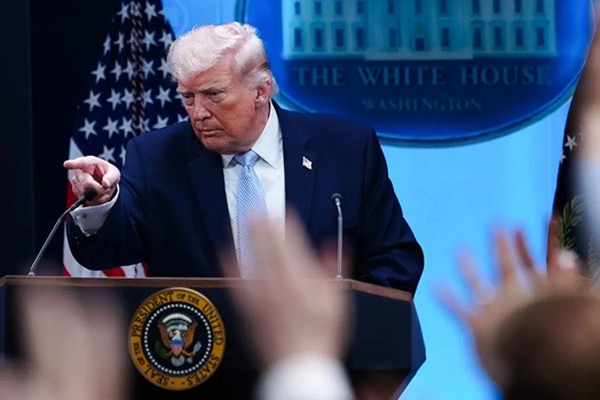 Presiden Amerika Serikat Donald Trump di Gedung Putih pada 6 April 2026.