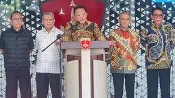 Jaksa Agung Muda Tindak Pidana Khusus (Jampidsus) Febrie Adriansyah memberikan keterangan pers di Gedung Bundar, Kejaksaan Agung, Jakarta, Jumat (10/7/2026). (KLY/ Budy Santoso)