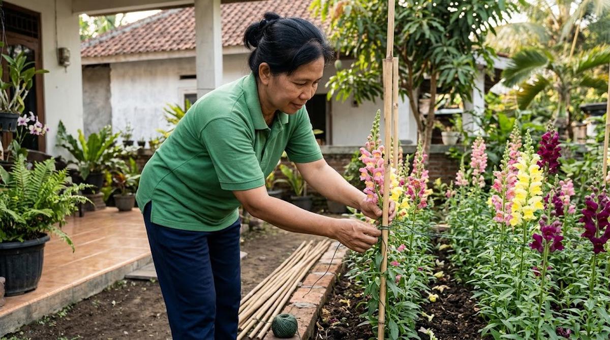 Cara Menanam Bunga Snapdragon agar Batangnya Tumbuh Tegak