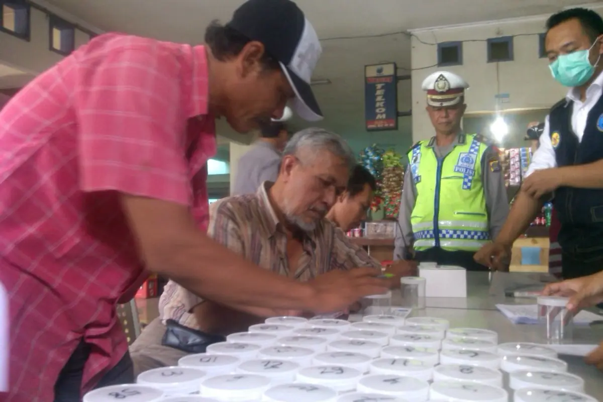 Tes Urine Sopir dan Kernet di Terminal Giwangan